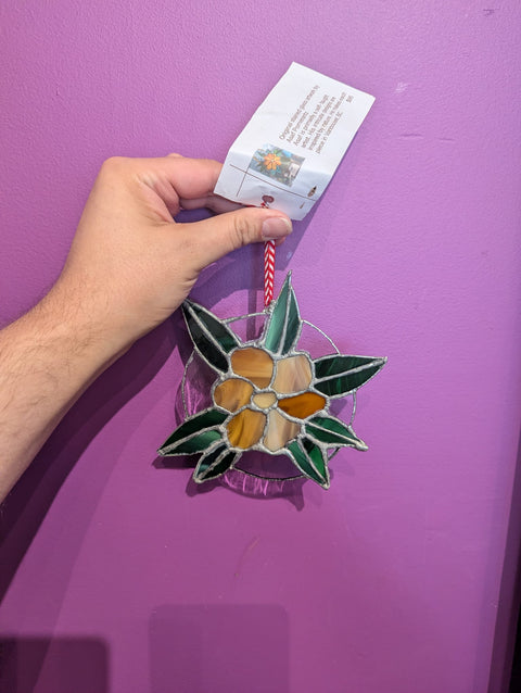 Flowers Stained Glass Ornaments
