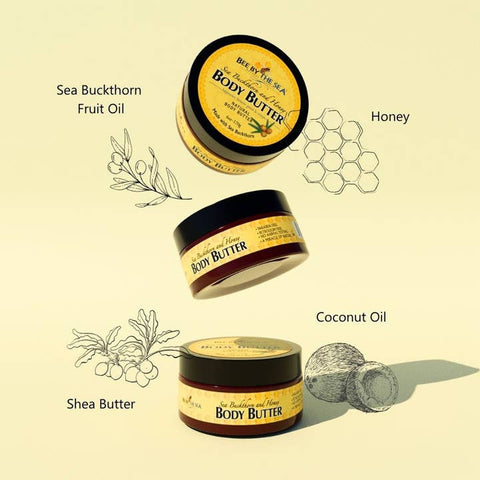 Canadian honey body butter with shea butter and sea buckthorn