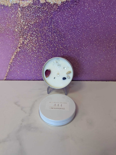 444 Candle | I Am Supported - Candle - MC Crystal Candles