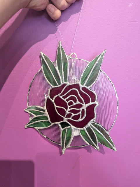 Flowers Stained Glass Ornaments