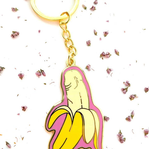 Banana Penis Enamel Keychain - Keychain - Meli TheLover