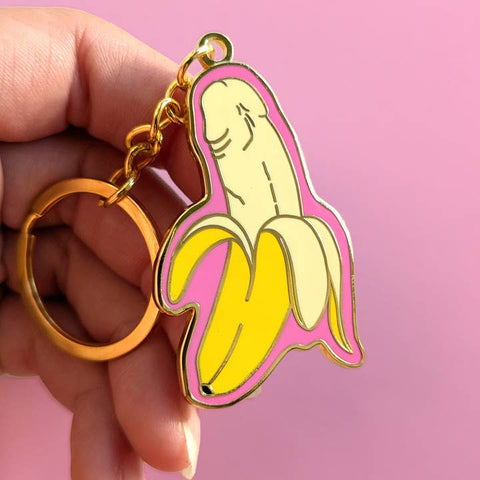 Banana Penis Enamel Keychain - Keychain - Meli TheLover
