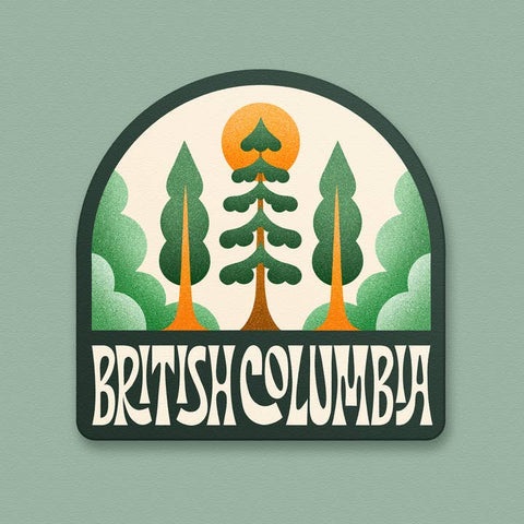 Beautiful British Columbia Vinyl Sticker - Sticker - Julie Solvstrom Illustration