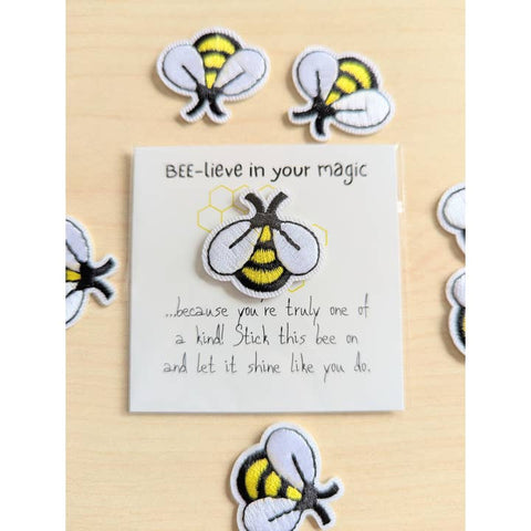 Believe in Your Magic Mini Card with Bee Patch - Patches - Uplifted Ink