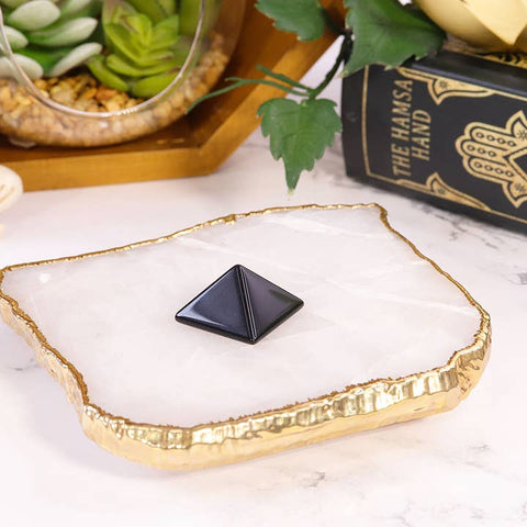 Black Obsidian Mini Pyramid - Crystal - The Local Boom Gift Shop