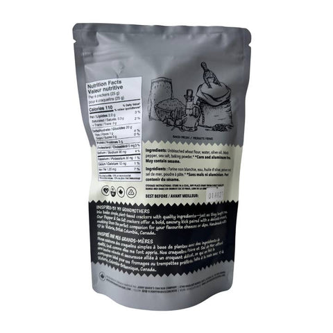 Black Pepper & Sea Salt Crackers - Snack - Jenny Marie's Cracker Company