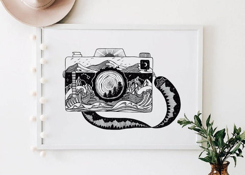 Camera Art Print (Unframed) - Art Print - Mountain Mornings