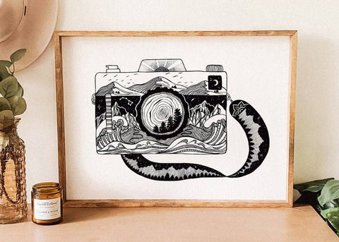 Camera Art Print (Unframed) - Art Print - Mountain Mornings