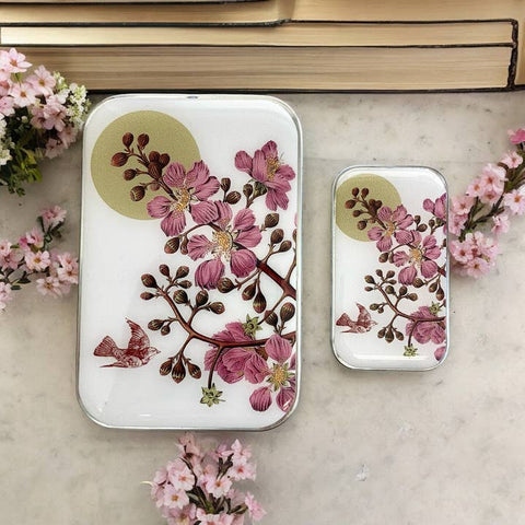 Cherry Blossom & Swallow Notions Tin - Craft - Firefly Notes