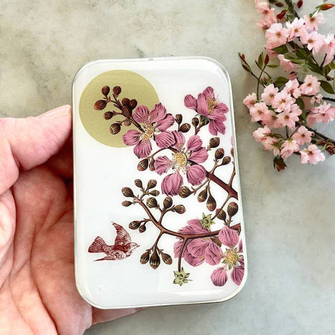 Cherry Blossom & Swallow Notions Tin - Craft - Firefly Notes