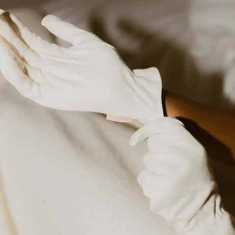 Cotton Overnight Gloves - Hand Cream - Paume