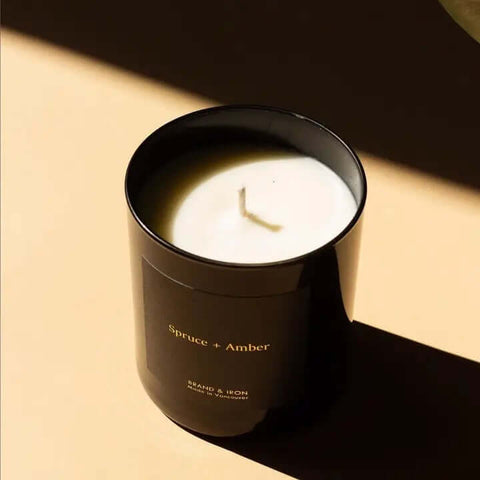 Dark Series: Spruce + Amber Candle - Candle - Brand & Iron
