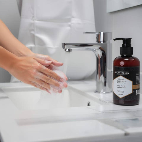 Canadian honey almond liquid hand soap by Bee by the Sea