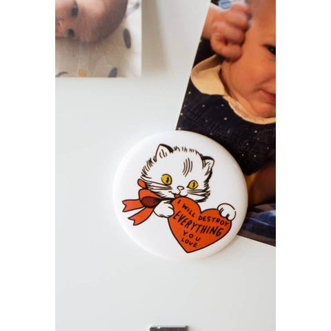 Destroy Everything You Love Cat Magnet - Magnet - Stay Home Club