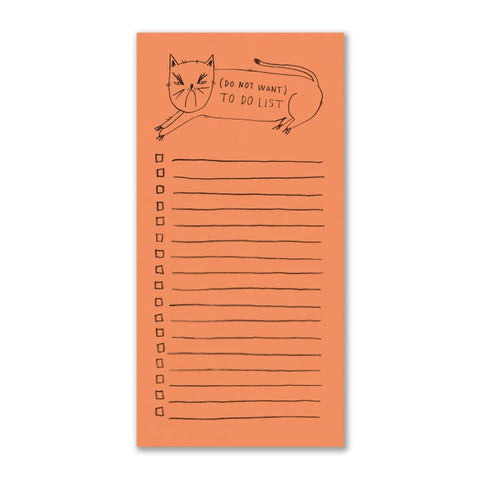 (Do Not Want) To Do List Notepad - Notebook - Badger & Burke