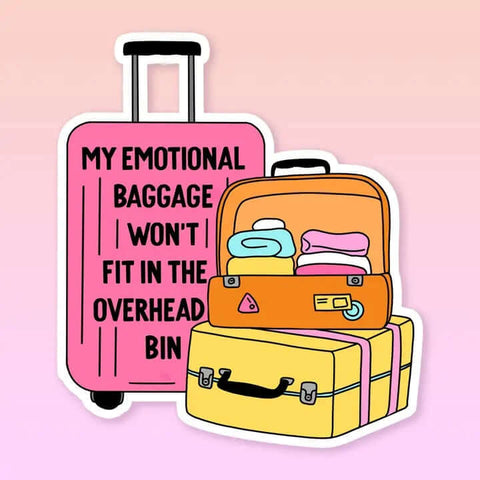 Emotional Baggage Sticker - Sticker - Top Hat and Monocle