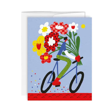 Flowers Bicycle Card - Greeting Card - Paperole