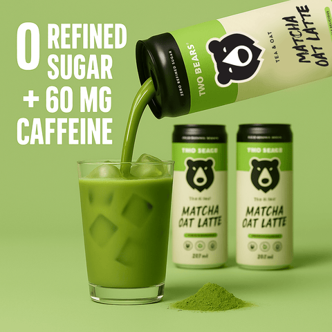 Frothed Matcha Tea Oat Latte - Coffee - Two Bears