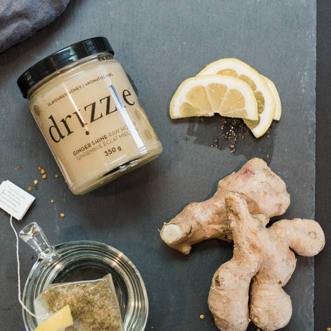 Ginger Shine Raw Honey - Honey - Drizzle