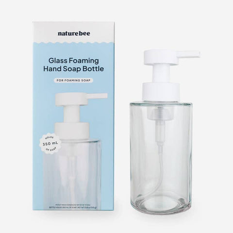 Glass Foaming Hand Soap Bottle - Cleaner - Nature Bee