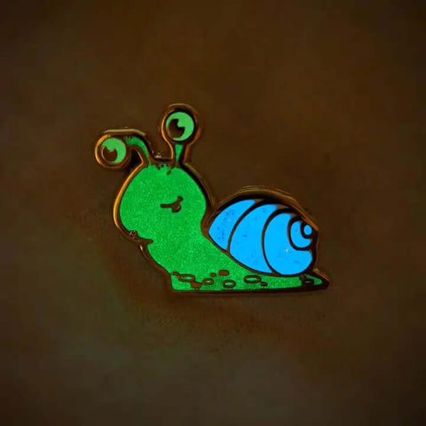 Glow in the Dark Snail Pin - Pin - LanaBetty