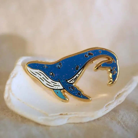 Glow in the Dark Whale Pin - Pin - LanaBetty