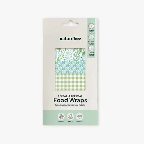 Green Patterns Beeswax Wraps - Beeswax Wraps - Nature Bee