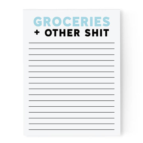 Groceries and Other Shit Notepad - Notebook - Pretty By Her