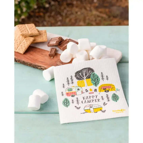 Happy Camper Swedish Dishcloth - Cloth - Danica Brands