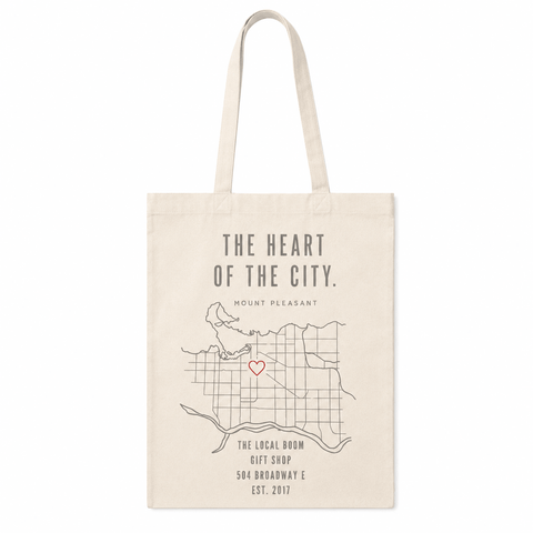 Heart of the City – Mount Pleasant Vancouver Tote Bag - Bag - The Local Boom Gift Shop