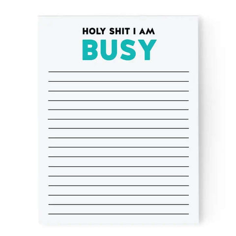 Holy Shit I'm Busy Notepad - Notebook - Pretty By Her