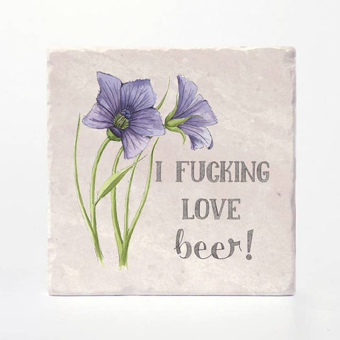 I Fucking Love Beer Coaster - Coaster - Versatile Coasters