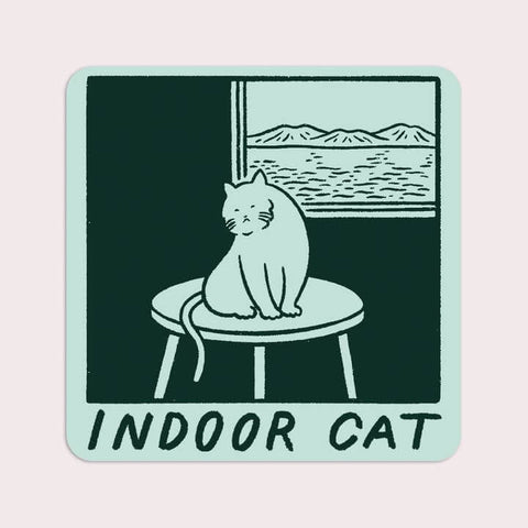 Indoor Cat Sticker - Sticker - Stay Home Club