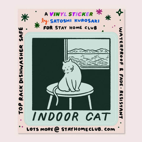 Indoor Cat Sticker - Sticker - Stay Home Club