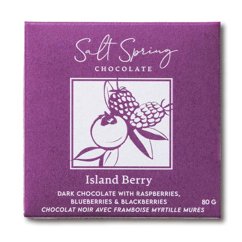Island Berry Bar with Blackberry, Raspberry & Blueberry - Chocolate - Salt Spring Chocolate
