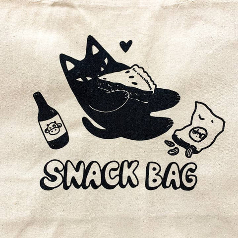 Jumbo Black Cat Snack Bag Tote - Bag - Secret Planet