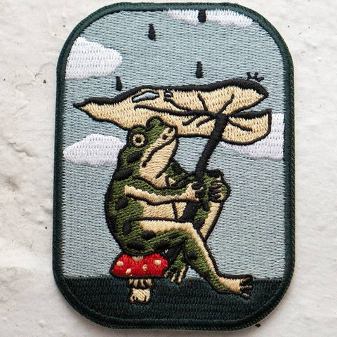 Leaf Umbrella Frog Sticky Patch - Patches - Stay Home Club