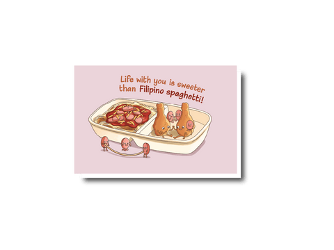 Life With You Is Sweeter Than Filipino Spaghetti Card - Greeting Card - The Rice Paper Studio