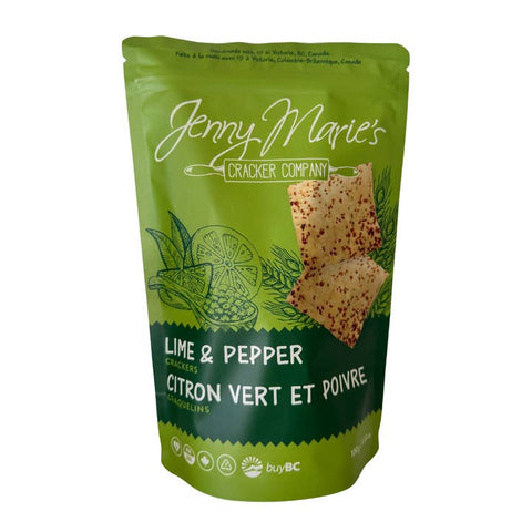 Lime & Pepper Artisan Crackers - Snack - Jenny Marie's Cracker Company