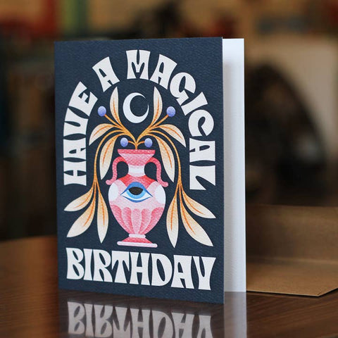 Magical Birthday Greeting Card - Greeting Card - Julie Solvstrom Illustration