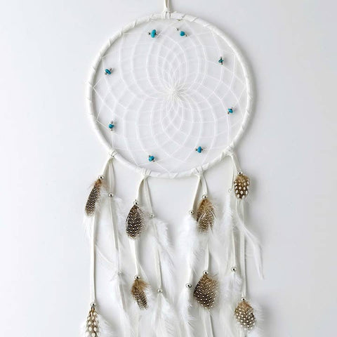 Medium Dream Catcher with Semi - Precious Stones - Craft - Monague Native Crafts