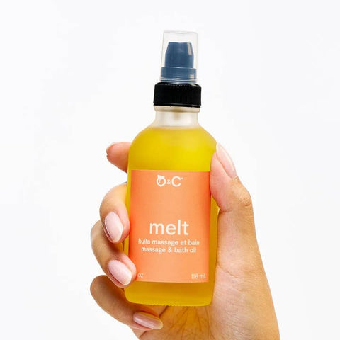 Melt - Massage and Bath Oil - Body Oil - Peach and Cream