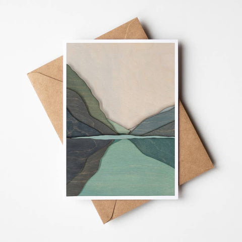 Mountain Reflection Card - Greeting Card - Bellamy Home Studio