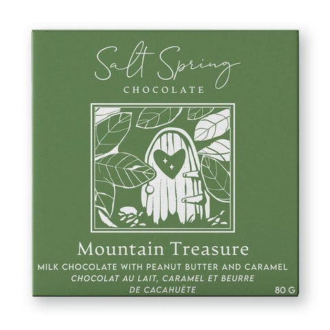 Mountain Treasure Peanut Butter & Caramel Chocolate Bar - Chocolate - Salt Spring Chocolate