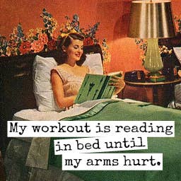 My Workout Is Reading in Bed Magnet - Magnet - Raven's Rest Studio