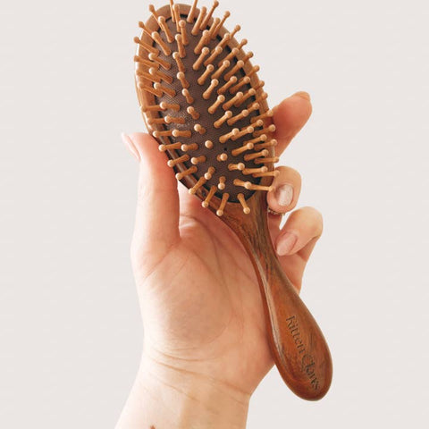 Natural Sandalwood Detangling Hair Brush - Hair Accessory - Kitten Claws Clips