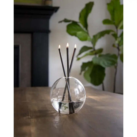 Neva Clear Round Candle Holder - Candle - Everlasting Candle