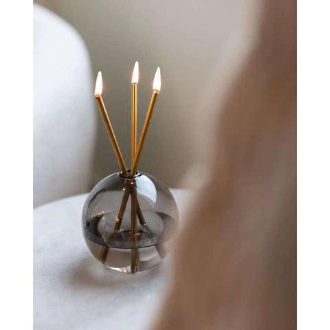 Neva Storm Round Candle Holder - Candle - Everlasting Candle