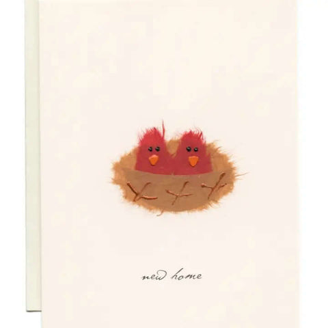 New Home" Birds in Nest Card - Greeting Card - Flaunt Cards