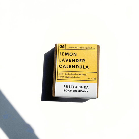 No.06 Lemon Lavender Bar Soap - Bar Soap - Rustic Shea Soap Company